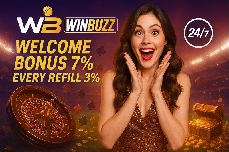 Excited Woman With Winbuzz Roulette Bonus