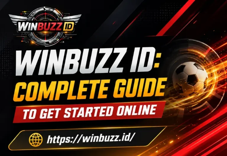 Winbuzz ID complete guide banner with football theme and website link